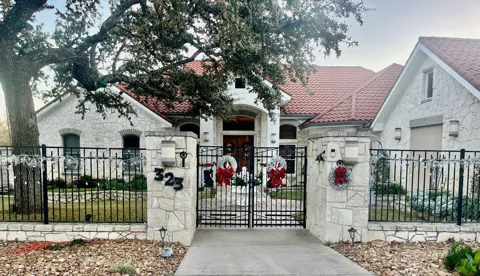 A welcoming garden gate and entry path